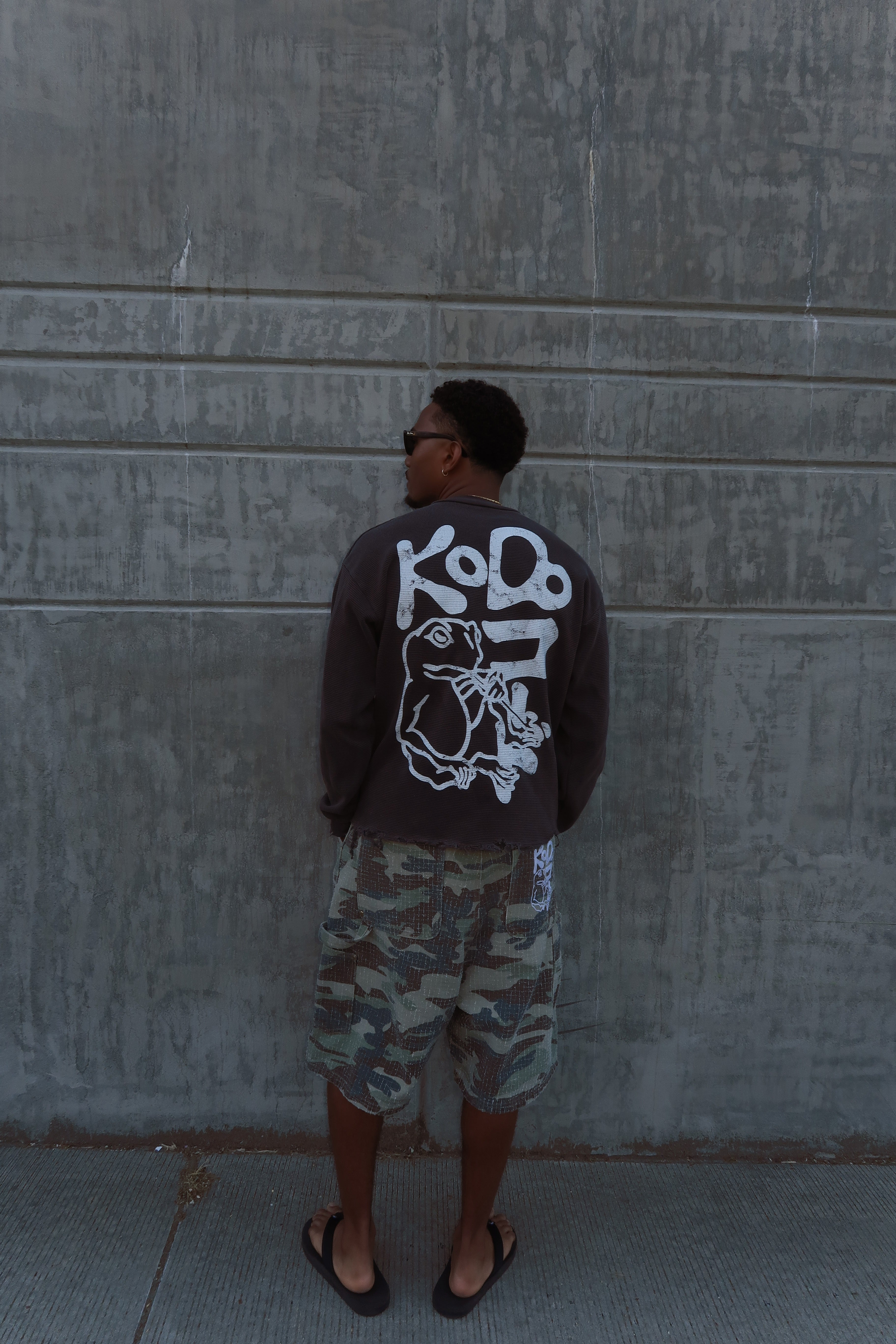 Kodo Kaeru Thermal Long Sleeve Vintage Black